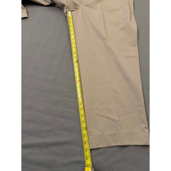 Men's Tan LL Bean Natural Fit Slacks 40x27 100% Cotton - Picture 5 of 6